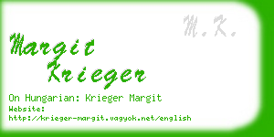 margit krieger business card